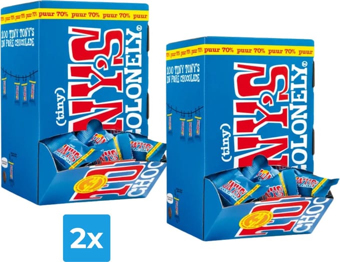 Tony’s Chocolonely Tiny Tony’s Pure Chocolaatjes (2x 900 gr)