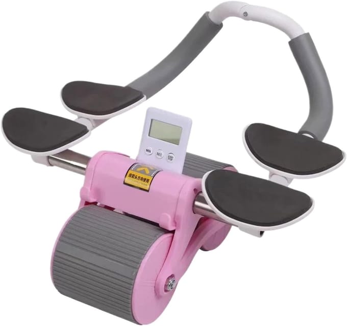 Ab Oefenwiel - Core Trainer - Core Versterken - Automatische Rebound - 32 x 24 cm - Roze