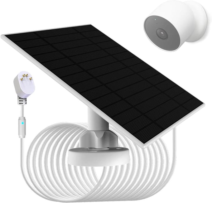 Zonnepaneel - Zonneoplader - Camera Opladen - Waterdicht IP66 - 6W 4m Kabel