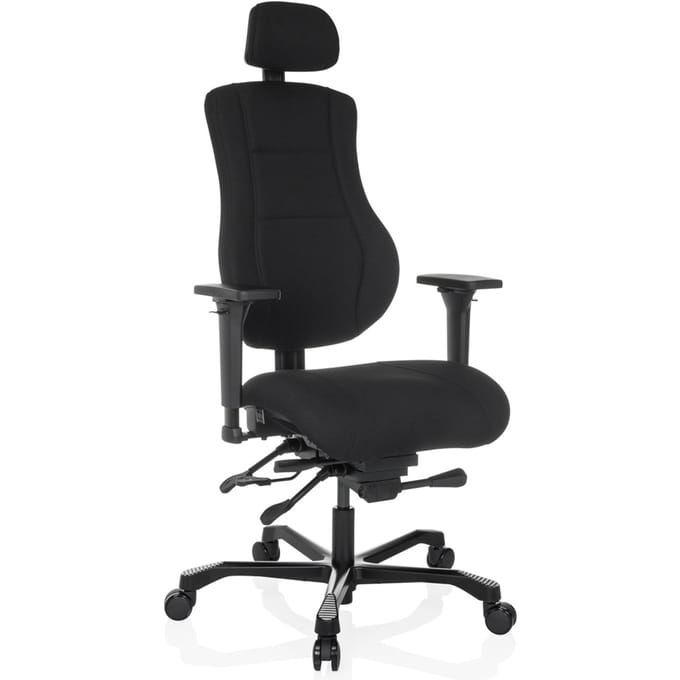 Bureaustoel / Directiestoel 24 HOURS BASIC stof zwart hjh OFFICE
