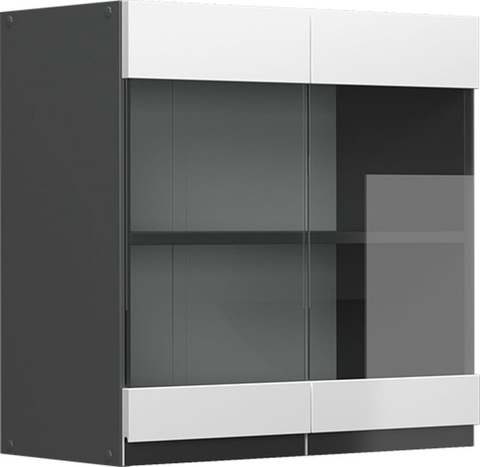 Vicco R-Line Glazen keukenkast – 60 cm J-vorm Wit