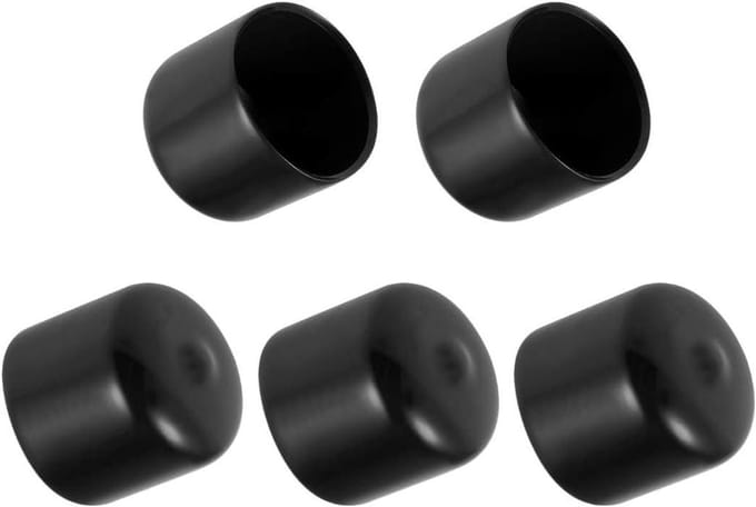 Rubberen Eindkappen - Vinyl Doppen - Buizen Afdekken - Scheurbestendig Materiaal - 25 mm - Zwart