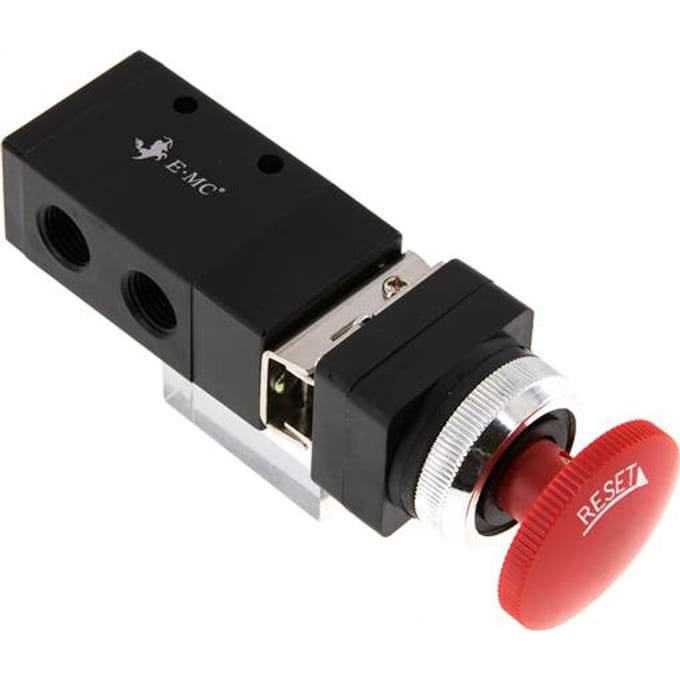 3/2 G1/4'' Universeel Noodstop Ventiel Rood 0-8bar/0-112psi E.MC