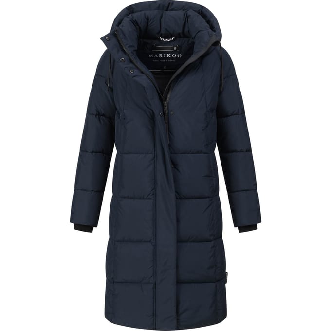 Marikoo dames lange gewatteerde winterjas Tabiaa XVI met capuchon & fleece