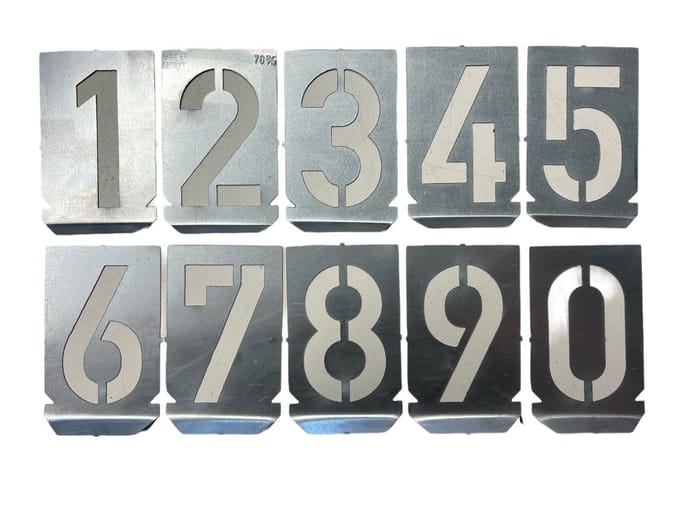 Verf sjablonen cijfers 0 tot 9 104x78 mm