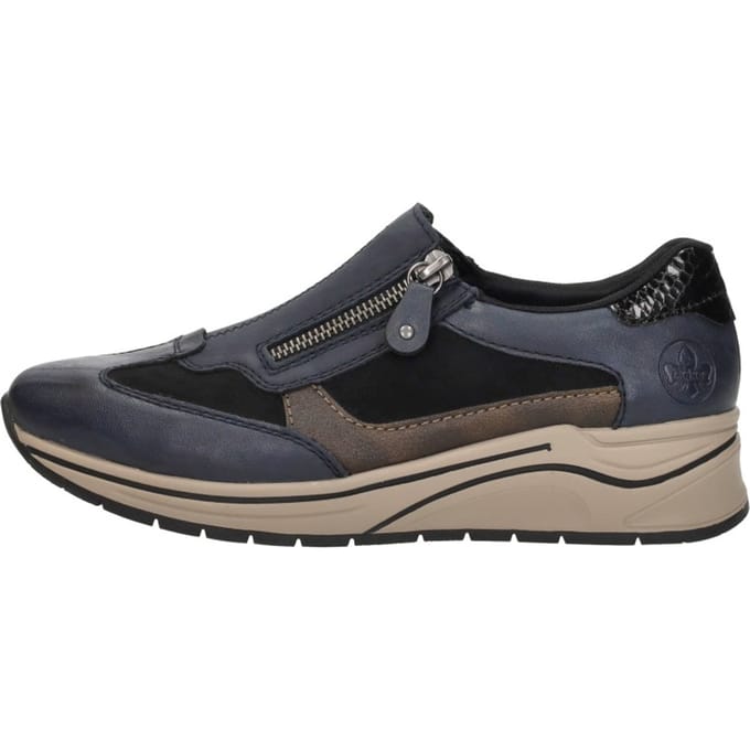 Rieker Sneakers - Dames - Blauw - Maat:38