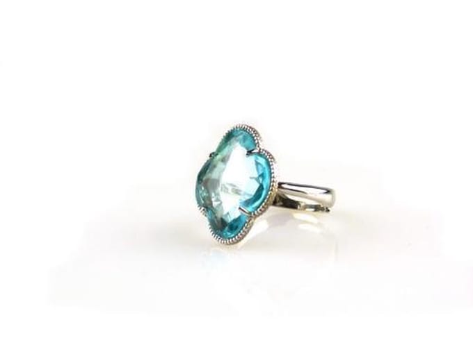 model Fiori ring in zilver topaasblauw