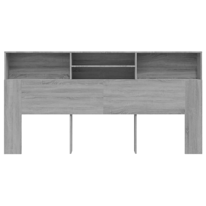 vidaXL - Hoofdbordkast - 200x19x103,5 - cm - grijs - sonoma - eikenkleurig