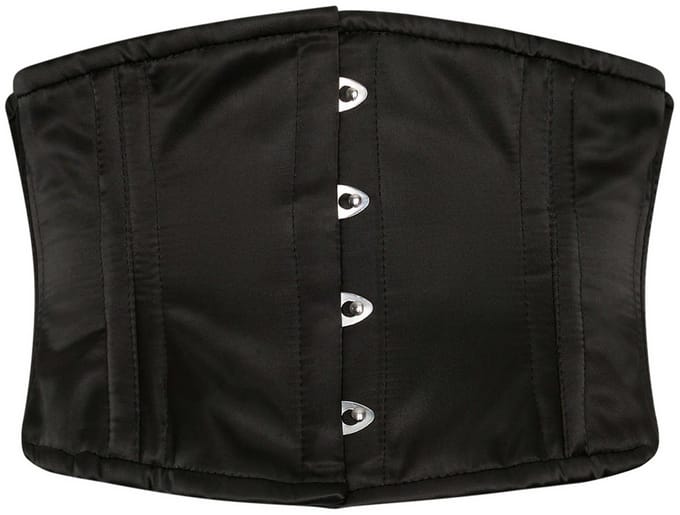Succubus Clothing Noir Waspie Underbust Corset Zwart