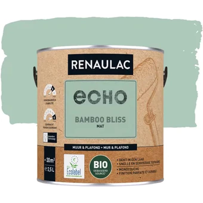 Renaulac Echo Muurverf - Mat - Lauriergroen - 2,5l