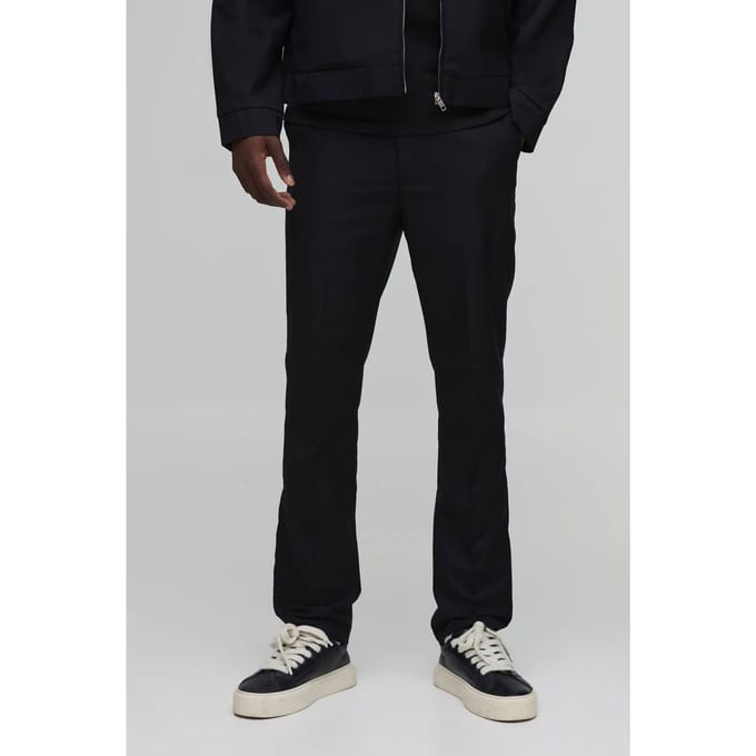 Pantalon Met Geperste Vouw En Rechte Pasvorm Uit Co-ord Set | Black | Size 30