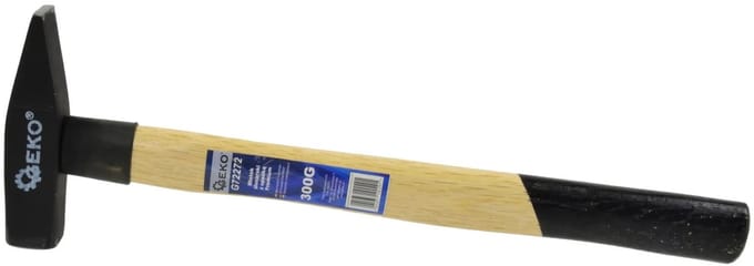 GEKO Locksmith hamer - 300g - Ergonomisch houten handvat - Hoogwaardig koolstofstaal