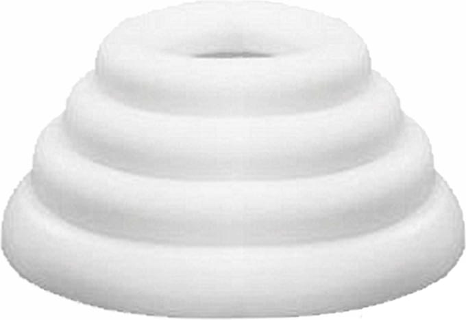 Rayher Hobby Piepschuim vorm/figuur Platte ringen - set van 4x - wit - D20/25/30/35 cm - knutselen