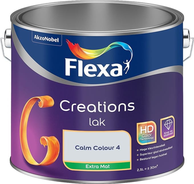 Flexa - Creations Lak Extra Mat - Calm Colour 4 - Mengverf - 2,5 L