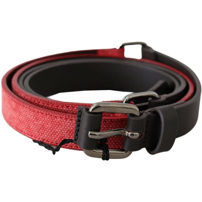 Rode Canvas Leren Riem