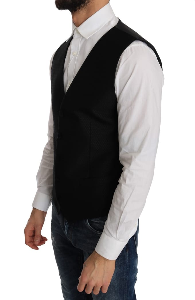 Dolce & Gabbana Mannen Zwart Polka Dot Patroon Vest