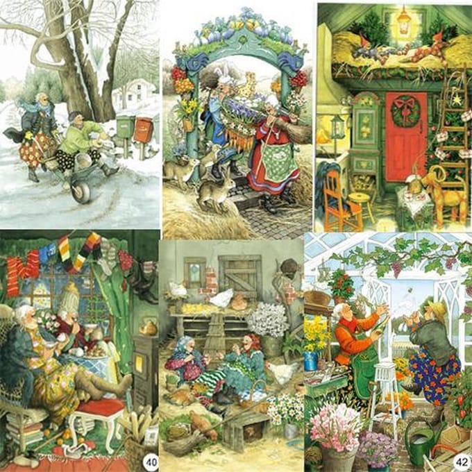 Inge Löök Postkaart set van 6 kaarten (set 7 kaart 37-42 )