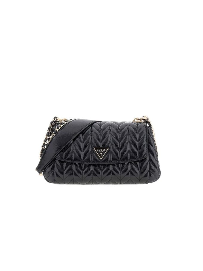GUESS schoudertas Cheryl Convertible Xbody Flap Black zwart