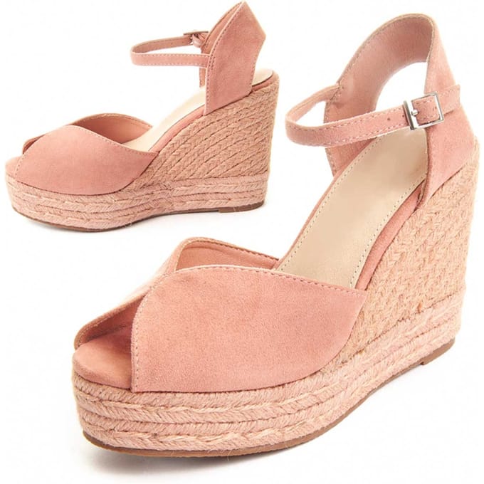 Montevita Wedge Sparto Sandalen Wesparto7 in Roze