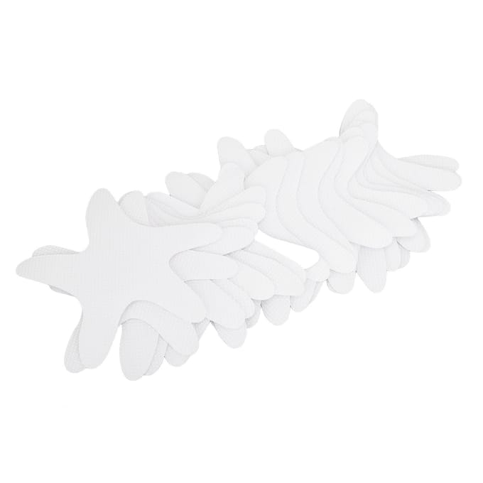 20 stuks Antislip Douchestickers Veiligheids Badstickers Zeester Transparant Antislip Douchevloer white