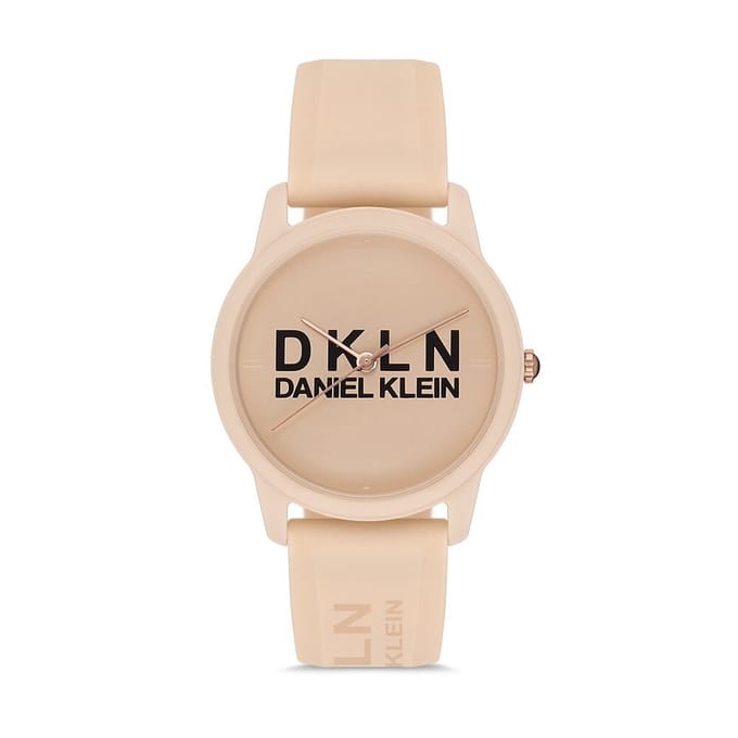 Daniel Klein DK.1.12645-7 - Horloge - Analoog - Dames - Vrouwen - siliconen band - rond - Crème