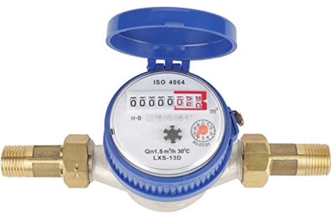 Watermeter voor Tuin en Huis - Koud Water Stroommeter met Fittingen 1/2 inch