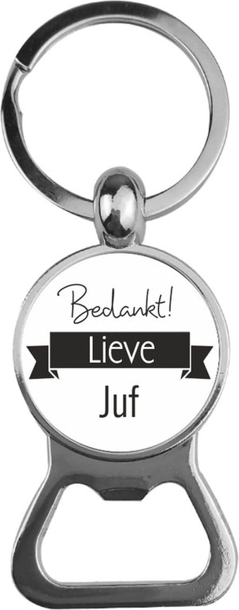 Bieropener Glas -  Bedankt Lieve Juf