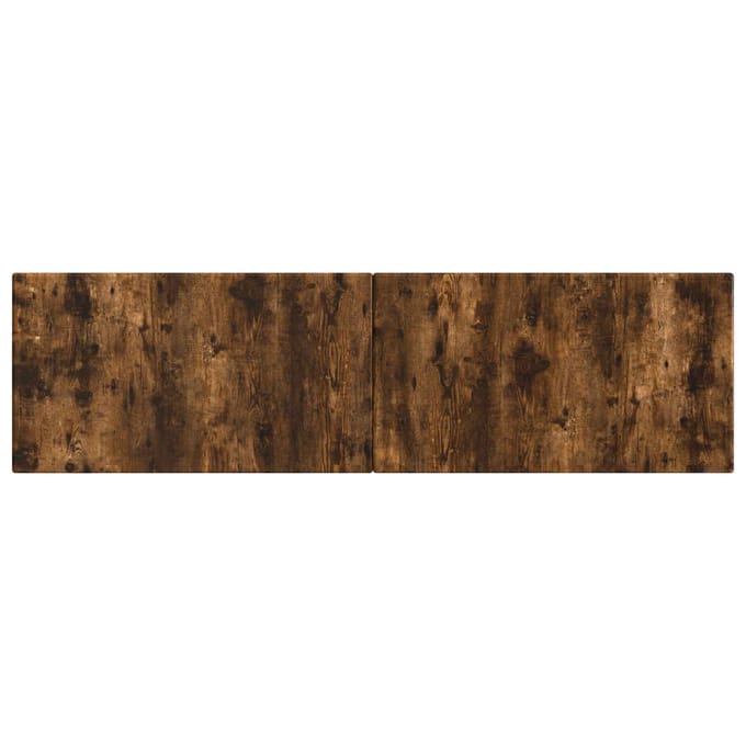 vidaXL - Wandgemonteerd - Hoofdbord - BREDA - Gerookt - eiken - Bewerkt - hout