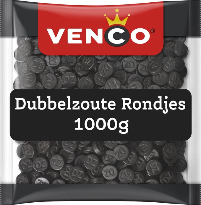 Venco dubbel zoute rondjes - zoute drop - 1000g