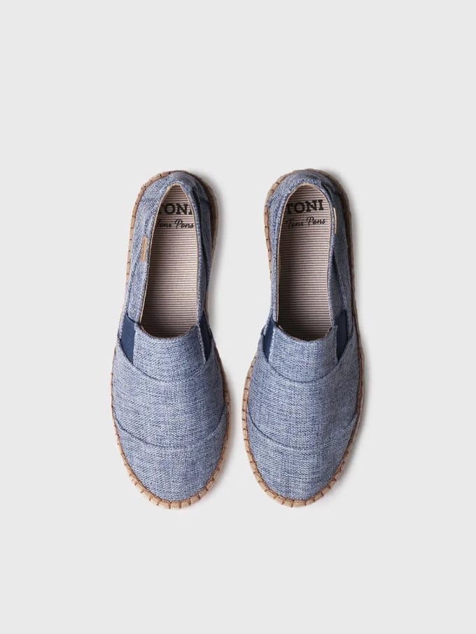 Klassieke espadrilles voor heren in gemêleerde stof | DIONIS