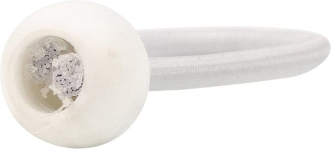 2x Elastiek spanner koord - Met bal - 25cm - Wit