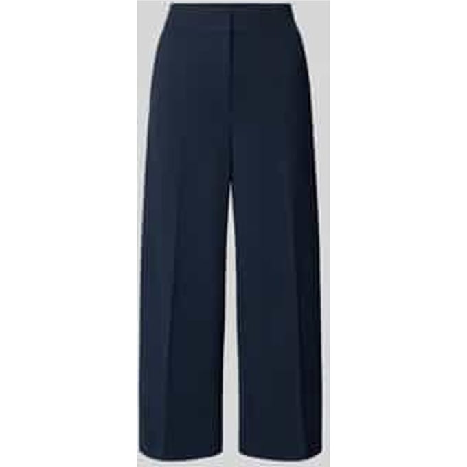 Stoffen broek met wijde benen en persplooien