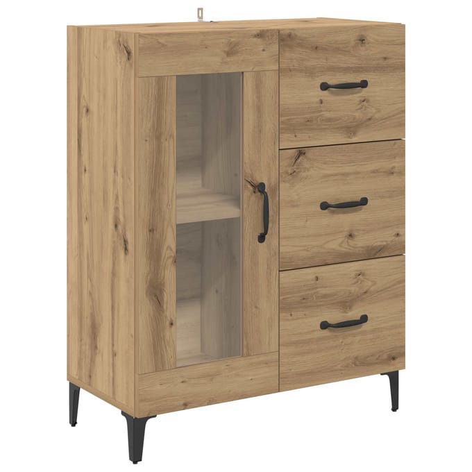vidaXL - Dressoir - Artisan - Eiken - 69,5 - x - 34 - x - 90 - cm