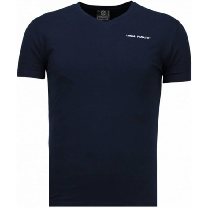 Basic Exclusieve V Neck - T-Shirt - Blauw