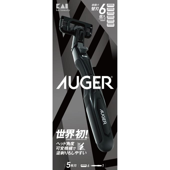 KAI - AUGER System Razor Combo Pack Body & 6 Blade 1 Set
