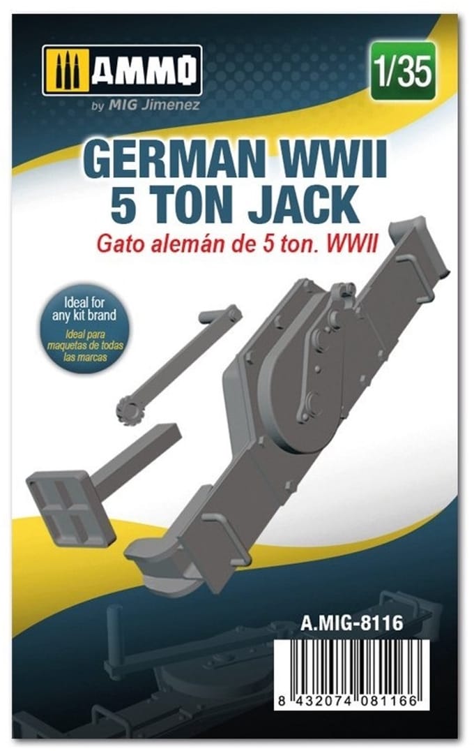AMMO by Mig Jimenez Modelbouwpakket - AMMO MIG 8116 GERMAN WWII 5 TON JACK Resin onderdeel - 1:35 - Modelbouw