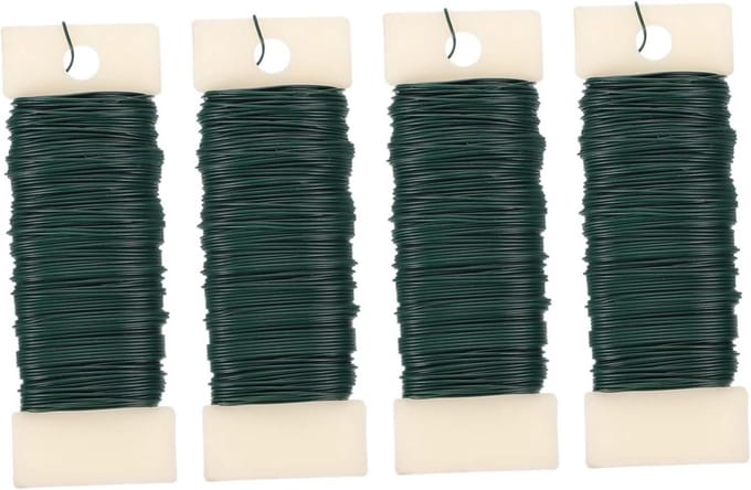 Omwikkelde Slingerdraad - Bloemdraad Kransdraad - Bloemschikken Tuinieren - Flexibel Papier Omwikkeld - 4 Rollen 35m - Groen