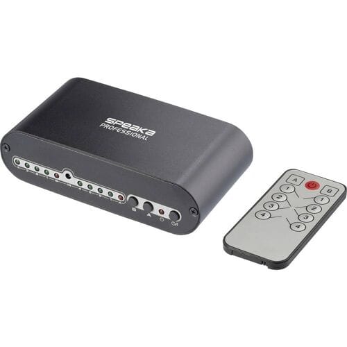 SpeaKa Professional SP-SW-200 Toslink-switch Met aluminium behuizing