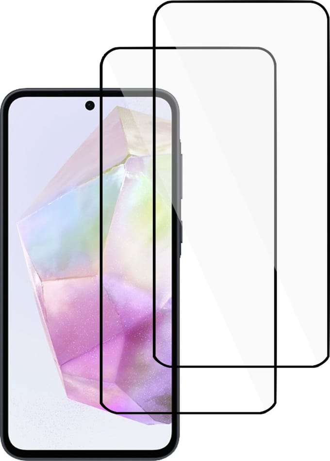 2x Screenprotector geschikt voor Samsung Galaxy A35 / A55 Screenprotector - Gehard Glas - Full Proteqt+