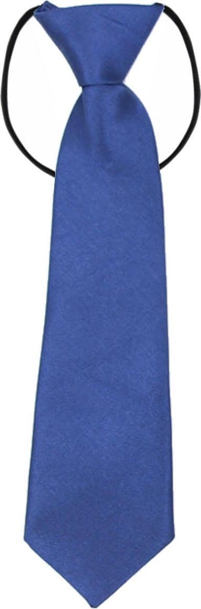 Fako Fashion - Kinderstropdas - Kinder Stropdas - Jongens Stropdas - Das - Effen - Elastiek - Donkerblauw