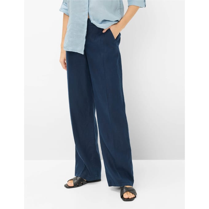 Brax Dames Palazzobroek  Style MAINE NAVY, donkerblauw, maat 36