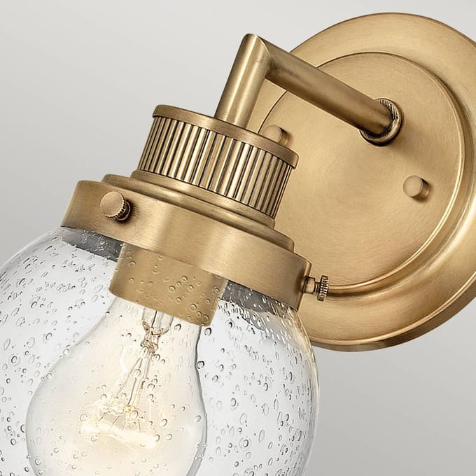 Hinkley LED Badkamerarmatuur Poppy | 1X E27 Max 60W | IP44 | Heritage Brass