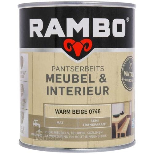 Rambo Pantserbeits Meubel & Interieur Mat 750 ml - Warm Beige