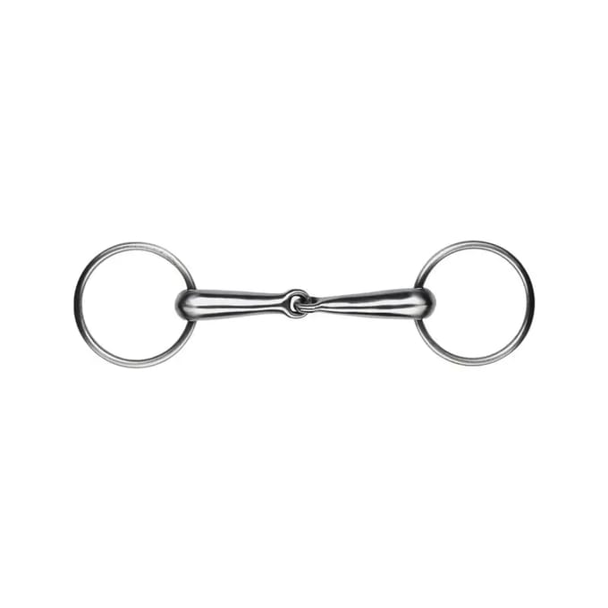 2 ring bit voor hol gebroken paard roestvrij staal satijn Feeling