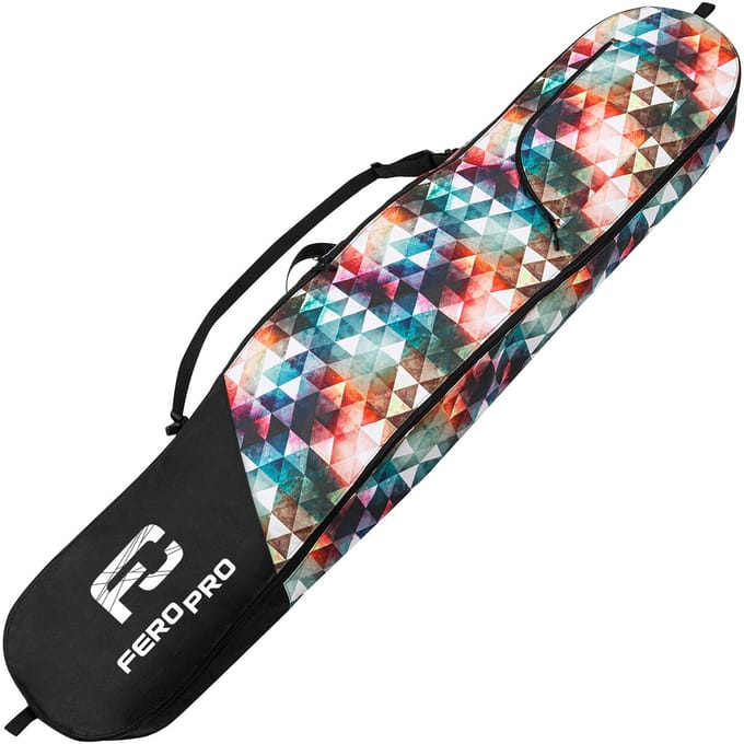 FEROCITY Snowboardtas PREMIUM 170 x 32 cm - Snowboardhoes voor board, schoenen en helm - Waterdicht - Driehoeken