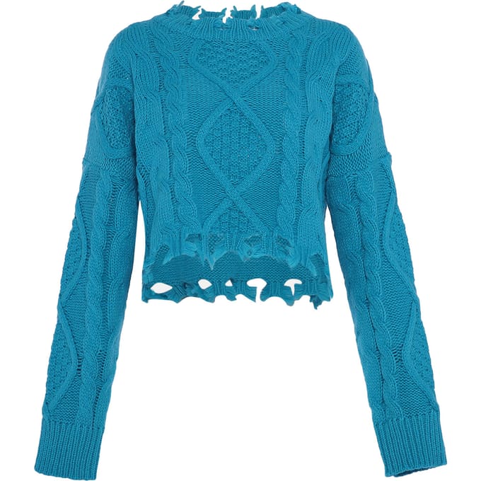 Mymo Gebreide trui Dames turkoois