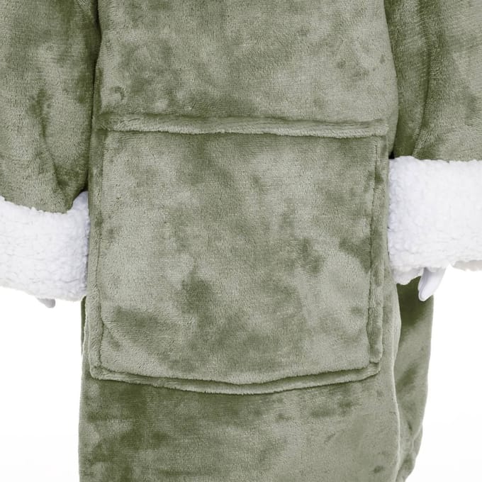 Atmosphera - Hoodie - Geruite Dino - Groen - 60 x 95 cm