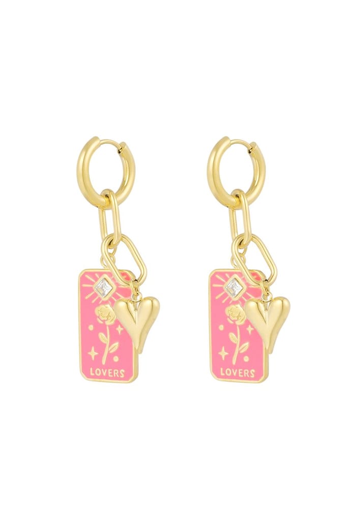 Bijoutheek Oorhangers Rose Lovers Roze
