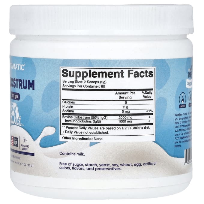 Vitamatic, Colostrum, Nature, 4,23 oz (120g)