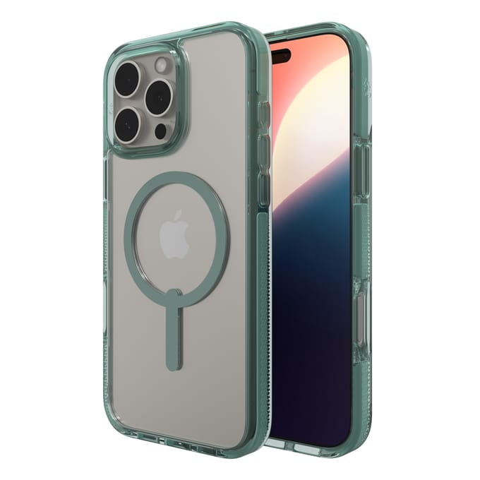 ZAGG Santa Cruz Snap Case met MagSafe voor de Apple iPhone 16 Pro Max - Clear / Green